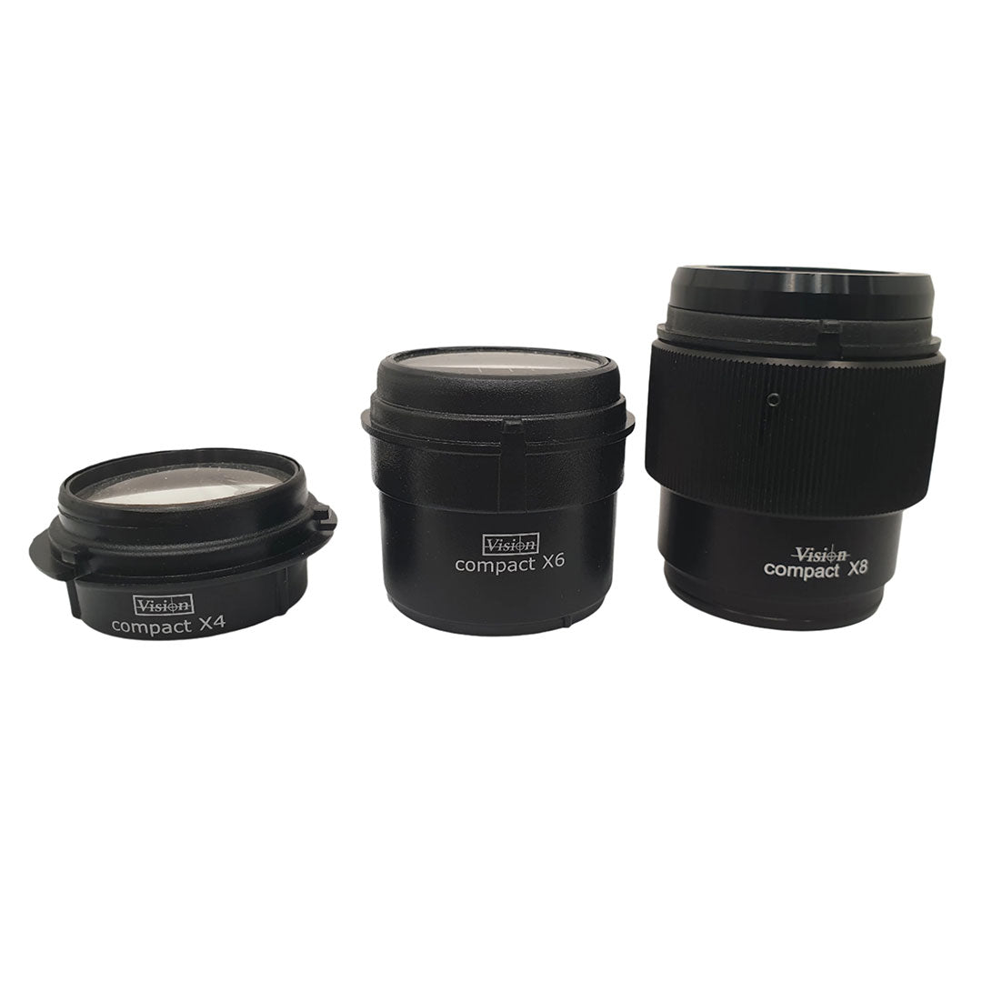 4x, 6x and 8x objective lenses