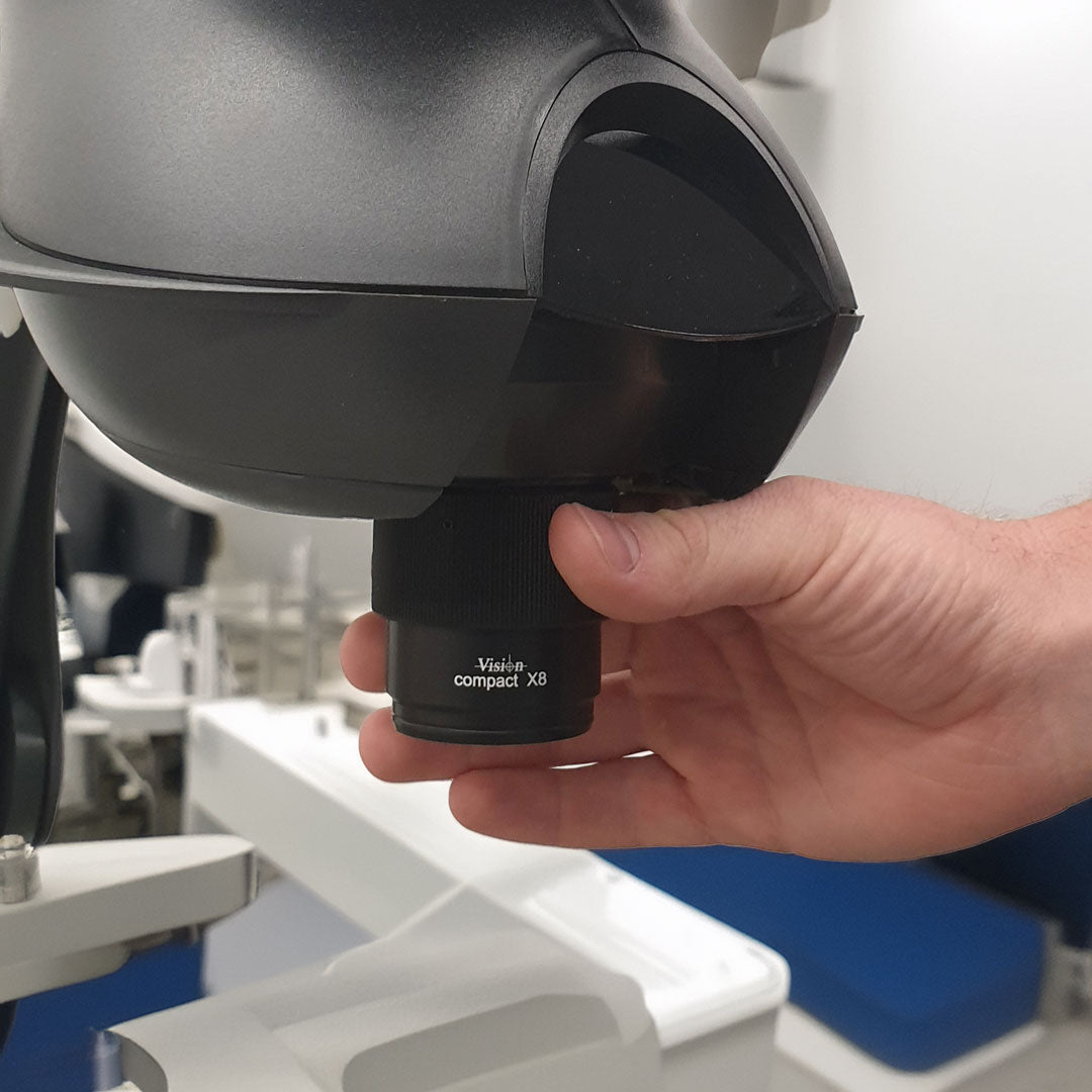 Fitting the objective lens to OPTA stereo microscope