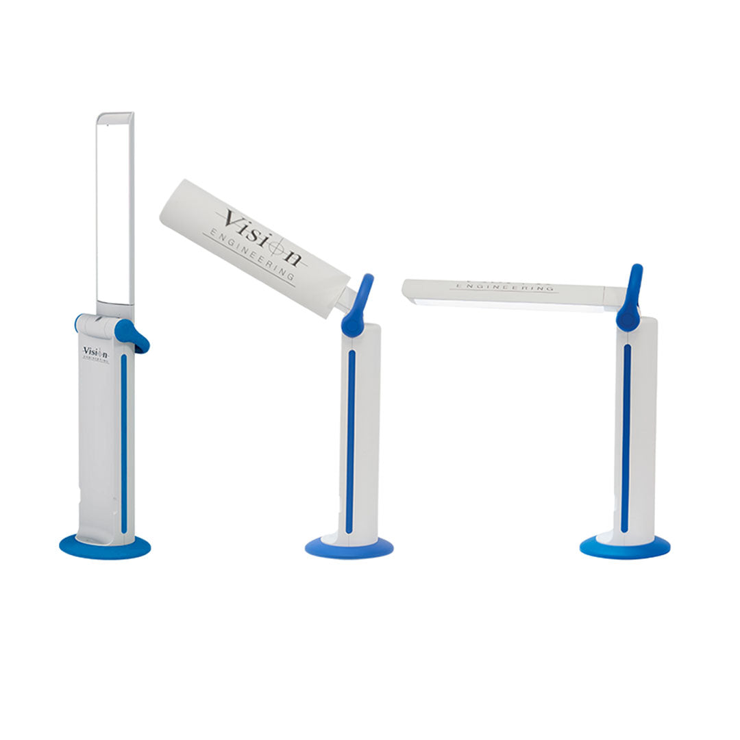 3 portable task light showing different angle and positions of light adjustment