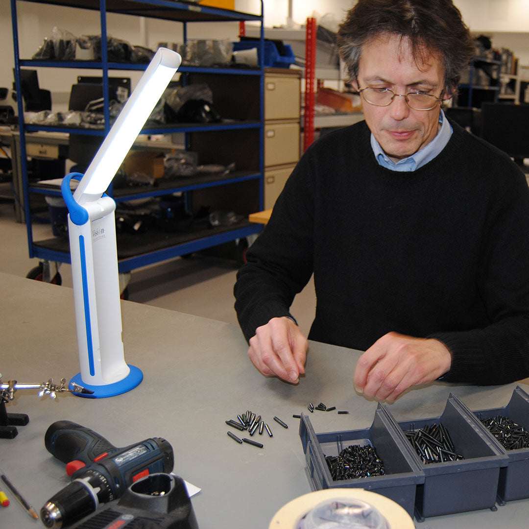 Flex2Light task light being used by man at bench in workshop