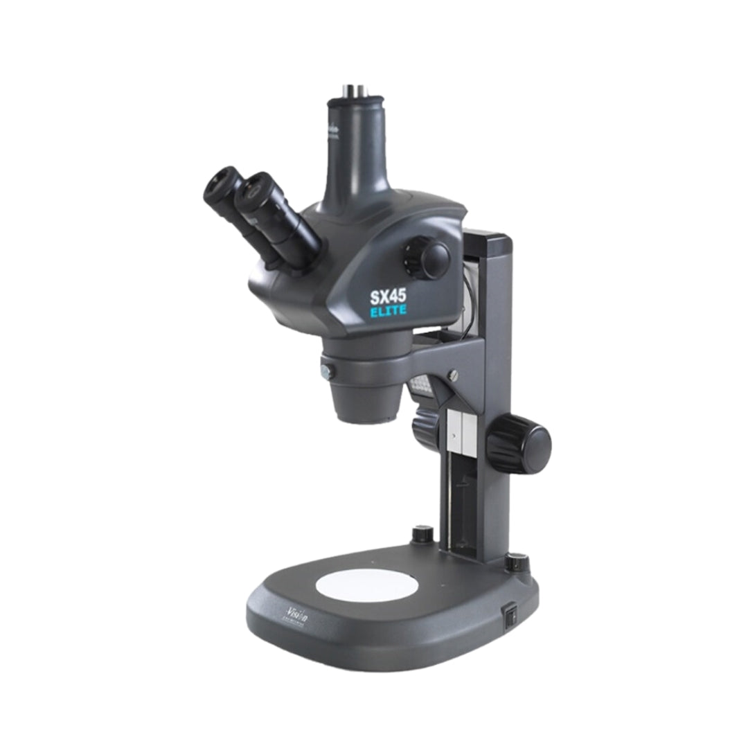SX45-TR Elite Trinocular stereo microscope with camera (16x- x100x)